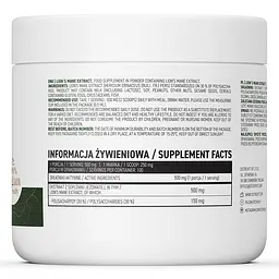 Екстракт гриба левової гриви OstroVit Vege Lion's Mane Extract, 50 грам для підтримки пам'яті та концентрації уваги - мініатюра 2