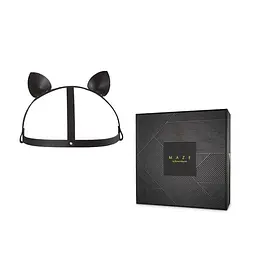 Маска кішечки Bijoux Indiscrets MAZE - Cat Ears Headpiece Black, екошкіра Bijoux Indiscrets B0260; SO2684 95182 - мініатюра 3