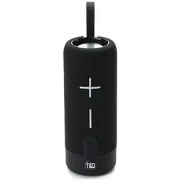 Портативна бездротова Bluetooth-колонка TG-619C з потужним звучанням LED-підсвіткою та ремінцем для перенесення Чорний