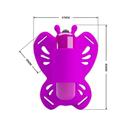 Кліторальний стимулятор Pretty Love Clitoral Massager Butterfly 8.6 см фіолетовий - мініатюра 6