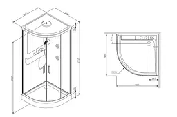 Гідромасажний бокс Am Pm Like 90x90 W80C-019-090MTA - мініатюра 2