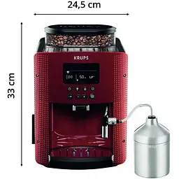 Кавомашина Krups Essential 1.7 л бордово-чорна (EA816570) - мініатюра 2