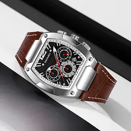 Годинник наручний чоловічий 9357SIBN Silver-Brown Skmei acs0030880 - мініатюра 3