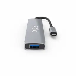 USB-хаб XON SmartHub 6 в 1 (SD/TF + Type-C + USB3.0 + 2хUSB2.0) Сірий (UHCHP062322G 5139) - мініатюра 3