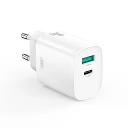 Мережевий зарядний пристрій XO CE30 30W 1USB-A+1USB-C fast charger Білий - мініатюра 8