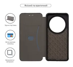 Чехол-книжка для ZTE Nubia Focus 5G, G-Case, черный, кожаный чехол-книжка из экокожи (PU) и TPU, с магнитом, с подставкой и вместительным кардхолдером, противоударный, защита всего корпуса, ArmorStandart (ARM79007) - мініатюра 3