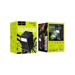 Батарея універсальна HOCO 100000mAh Endure 22.5W PD, QC, LED Lamp, Black (DB03 / 714721) - мініатюра 6