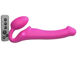 Безремінний страпон з вібрацією Strap-On-Me Vibrating Fuchsia L