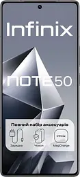 Смартфон Infinix Note 50 (X6858) 8/256GB Shadow Black (UA UCRF) NFC - мініатюра 2