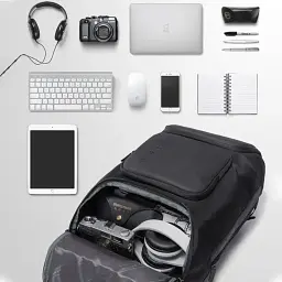 Рюкзак міський Bange BG-7078 30л ранець з відсіком для ноутбука до 15.6'' USB-роз'єм Gray (19377) - мініатюра 10