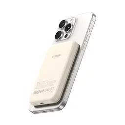 Магнітний Magsafe Павербанк Ugreen PB560 5000 mAh 15 Вт з бездротовою магнітною зарядкою для iPhone бежевий