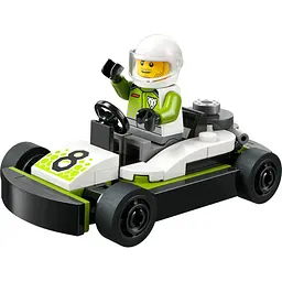 Конструктор LEGO City Гонщик на картингу 48 деталей (30719) - мініатюра 2