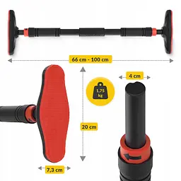 Турнік розсувний 4FIZJO ULTRA 66-100 см 4FJ0607 (P-5905973400336) - мініатюра 6