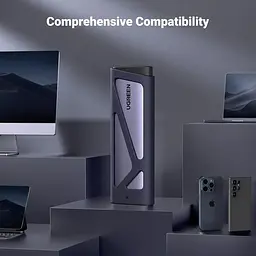 Зовнішня кишеня Ugreen CM767 USB 3.2 Gen 2 NVMe/SATA 10 Гбіт/с UASP TRIM до 8 ТБ Сіра - мініатюра 3