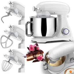 Кухонний комбайн планетарний Cookdeyi міксер тістоміс 1800 Вт чаша 8 л SM 1522NM White - мініатюра 2