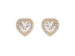 Сережки Xuping пусети Позолота 14K "Кристальні серця" (311574)