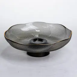 Фруктовниця на ніжці скляна 18 см кругла Yiwu HP-34-115