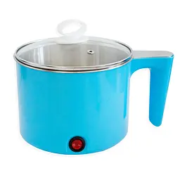 Каструля електрична блакитна дорожня електрокаструля маленька на 1.5 л Cooking Pot YS-402 600W - мініатюра 6
