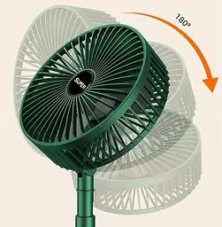 Акумуляторний настільний вентилятор Telescopic Folding Fan Портативний складна міні USB ветродуйка Зелений - мініатюра 7