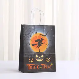 Паперовий пакет Halloween  21х15х8 см. Сірий 435-1 - мініатюра 2