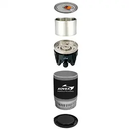 Система приготування їжі Kovea Alpine Pot Wide KB-0703W (газовий пальник + каструля) - мініатюра 2