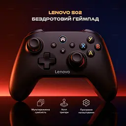 Геймпад бездротовий контролер Lenovo S02 для Nintendo Switch OLED, Switch Lite, PC, Mobile - мініатюра 2