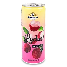 Напій Bisan Drinks Lychee соковмісний негазований 250 мл