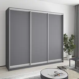 Шафа-купе тридверна MebelStar Комбо AL 3ДСП 230x60x210 см Антрацит (MBS-3299)