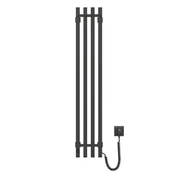 Електрична рушникосушка Navin Levante 210x1200 Sensor права, чорний муар 10-012033-4860, Чорний матовий, Праве, Електронний - мініатюра 2