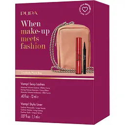 Набір в сумочці Pupa Kit Vamp: Туш для вій Mascara Sexy Lashes + Лайнер для очей Stylo Liner (1067486) - мініатюра 2