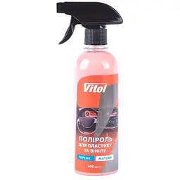 Матовий поліроль для пластику та вінілу Vitol Персик 400 мл (VTP-4016)