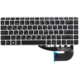 Клавіатура для ноутбука HP Elitebook 840 G3 чорна, сріблястий фрейм (KB315055)