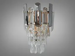 Бра класичне Diasha 8805-B SG 2 лампи, E14, 40W, золото, кришталь, для коридору, вітальні, спальні, офісу