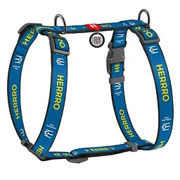 Шлея для собак анатомічна Waudog Nylon Патрон, L, синій (322-4025)