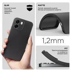 Чохол ArmorStandart Matte Slim Fit для OPPO A6 4G Camera cover Black - мініатюра 3