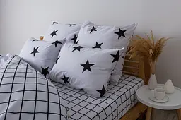 Комплект постільної білизни ТЕП Soft dreams Morning Stars двоспальний чорний з білим (2-03858_25301) - мініатюра 5
