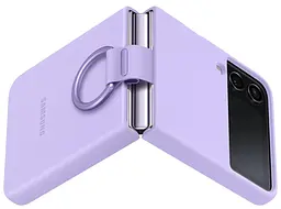 Оригінальний силіконовий чохол Silicone Cover with Ring Samsung Galaxy Flip4 Bora Purple (EF-PF721TVEGUA) - мініатюра 4
