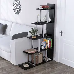 Стелаж-перегородка L-160 Сріблястий Loft Design (Венге Луізіана)