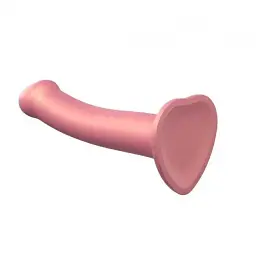 Насадка для страпону Strap-On-Me Mono Density Dildo Rose M одношаровий силікон гнучкий діаметр 3.3 см - мініатюра 2
