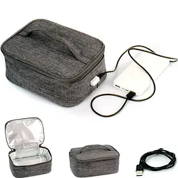 Термосумка Supretto для їжі з підігрівом від USB сіра (91500001) - мініатюра 4