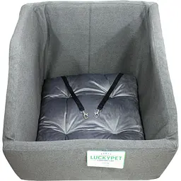 Автокрісло для собак Lucky Pet, 40х40 см, сіре - мініатюра 2