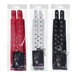 Кайдани на щиколотки Leather Double Fix Leg Cuffs Black - мініатюра 2
