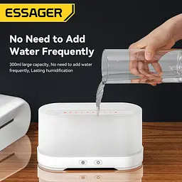Зволожувач повітря ESSAGER Flame Aromatherapy Humidifier Black - мініатюра 7