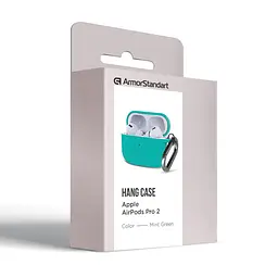 Силіконовий чохол для навушників Apple AirPods Pro 2 2022, Hang Case, бірюзовий, ультратонкий захисний кейс товщиною 2 мм, захист від подряпин, пилу та ударів, компактний, з карабіном для кріплення, ArmorStandart (ARM68589) - мініатюра 8