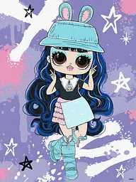 Набір для розпису по номерах для дітей 5+ Tweens LOL Skate Dance Aya Cherry, Ideyka, 30x40 см, КНО1213