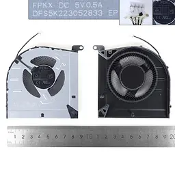 Вентилятор для Lenovo IdeaPad Gaming 3 15IAH7 16IAH7 Type 82S9 82SA, (5V CPU, FPKX DFS5K223052833) - мініатюра 3