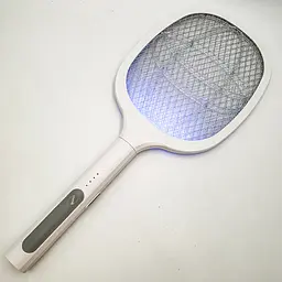 Мухобійка акумуляторна електрична ракетка знищувач комах UKC Electric Mosquito Swatter білий - мініатюра 6