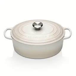 Каструля з кришкою Le Creuset Signature Cast Iron Oval Casserole 21178297164430 27 см 4.1 л безе
