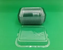 Кришка з PET-пластику для алюмінієвого контейнера SP24L, 100 шт, прямокутна для зберігання та доставки їжі, щільне прилягання