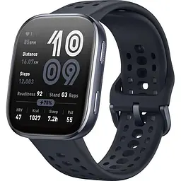 Смарт-годинник Amazfit Bip 6, чорний, 1.97" (390x450, AMOLED, сенсорний), bloetooth, GPS, 340 mAh, 5 ATM, Android / iOS